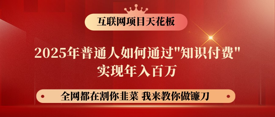 网创项目终点站-镰刀训练营超级IP合伙人，25年普通人如何通过“知识付费”年入百万-资源社区