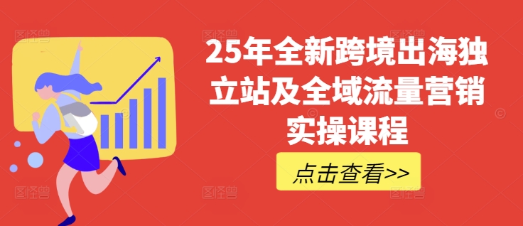 25年全新跨境出海独立站及全域流量营销实操课程，跨境电商独立站TIKTOK全域营销普货特货玩法大全-资源社区