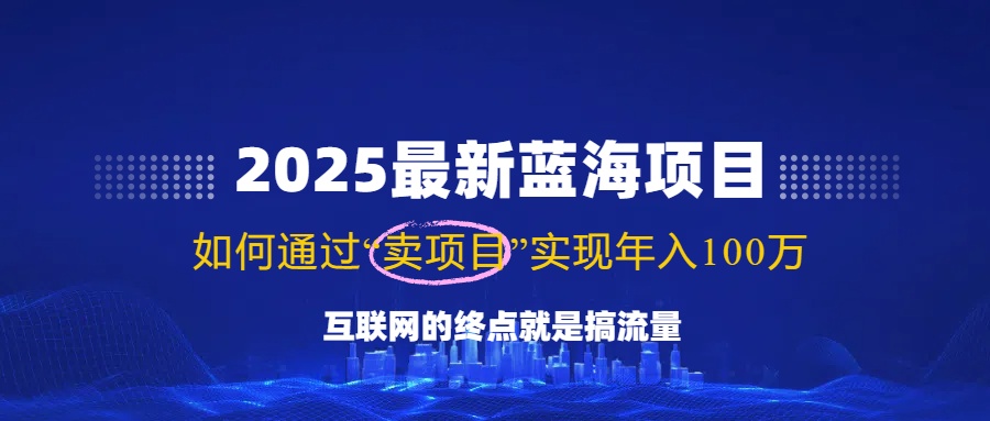 2025最新蓝海项目，零门槛轻松复制，月入10万+，新手也能操作！-资源社区